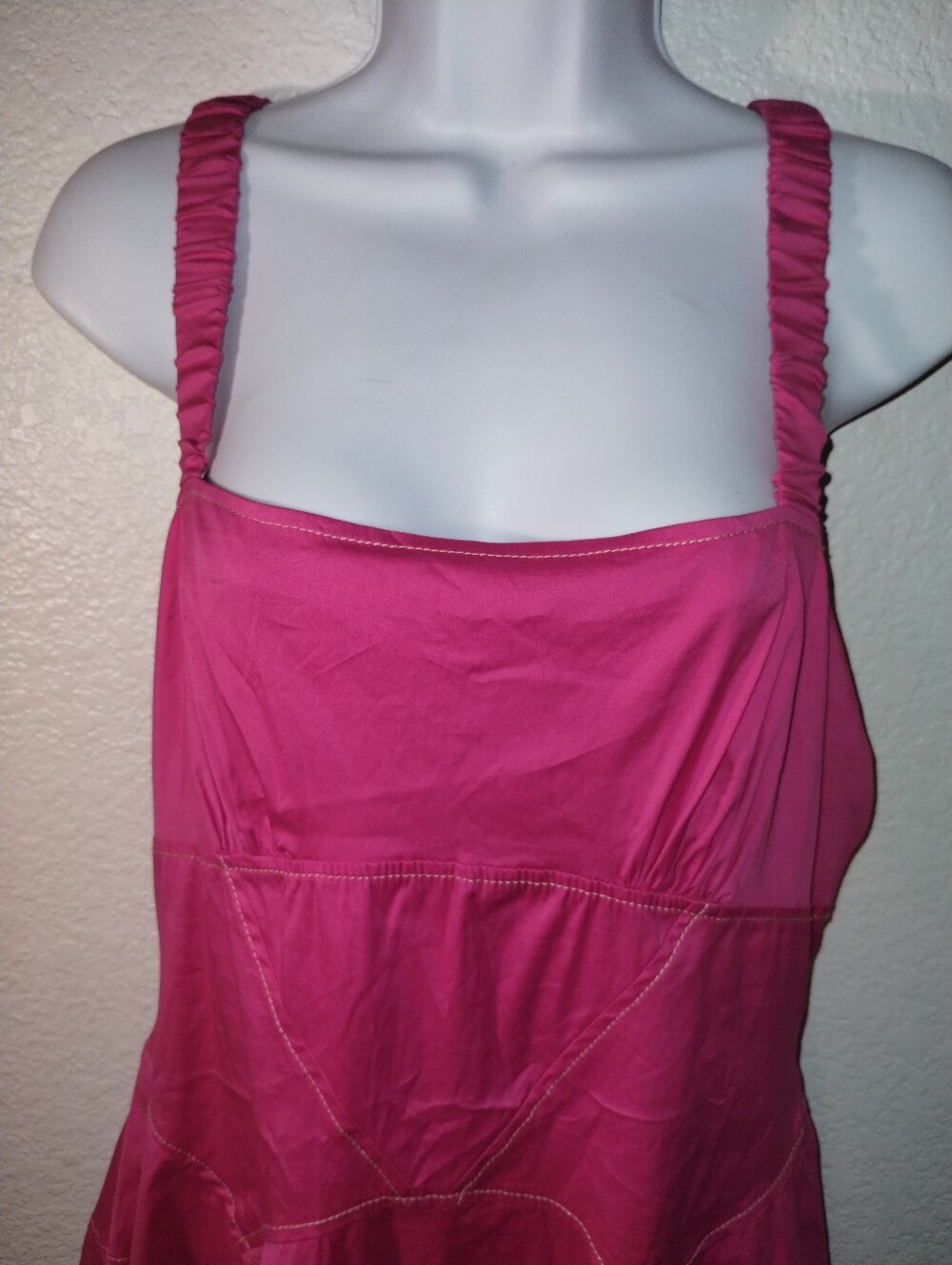 By Anthropologie Dress Hot Pink Size Medium Fit & Flare Barbiecore - Picture 4 of 16